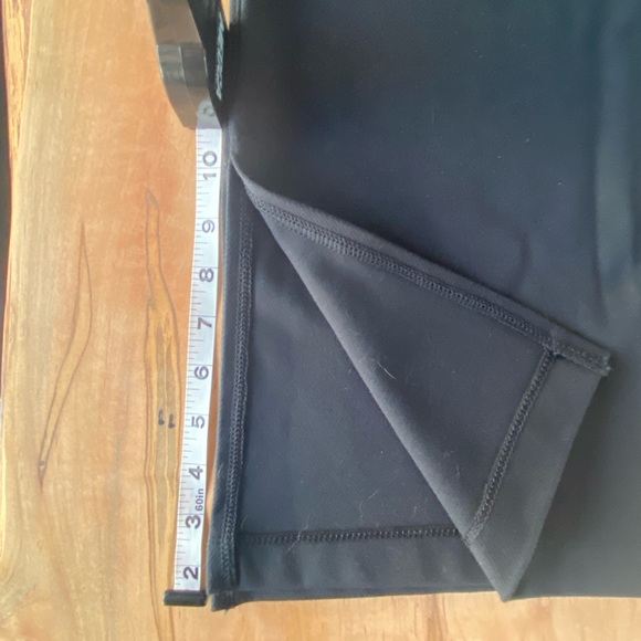 Anthropologie Maeve Womens Pants Black Slit Flared Ponte Stretch Size Large - Picture 4 of 12